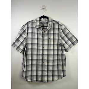 Carhartt Men's Short Sleeve‎ Plaid Button Down Shirt Size L Relaxed Fit